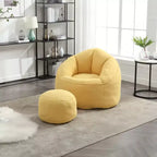 Betten Sitzsack Sofa Sessel Hochdruckschaum Sitzsack Sessel Erwachsenenmaterial mit gepolsterter Schaumstoffpolsterung Komprimierter Sitzsack mit Fußstütze