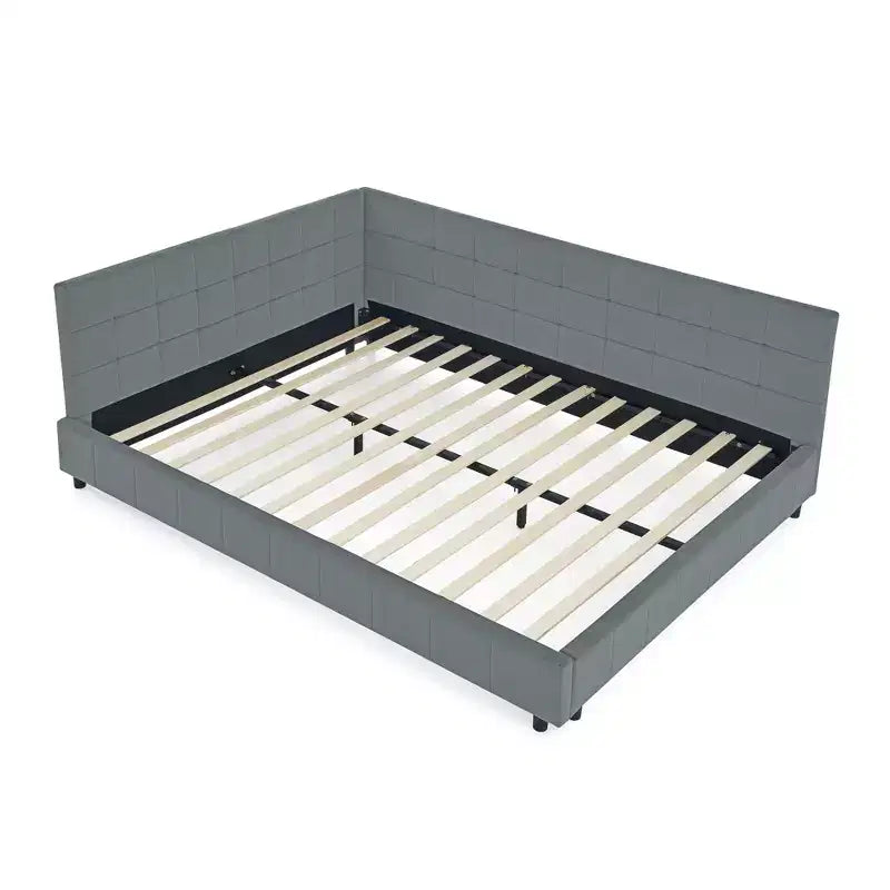 Bellemave Queen Polster-Tagesbett mit bequemer Rückenlehne und Armlehnen, gepolstertes Tagesbettgestell für Schlafzimmer und Wohnzimmer, Samt