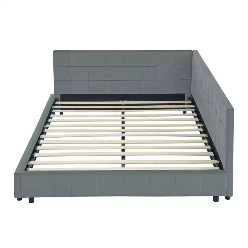 Bellemave Queen Polster-Tagesbett mit bequemer Rückenlehne und Armlehnen, gepolstertes Tagesbettgestell für Schlafzimmer und Wohnzimmer, Samt