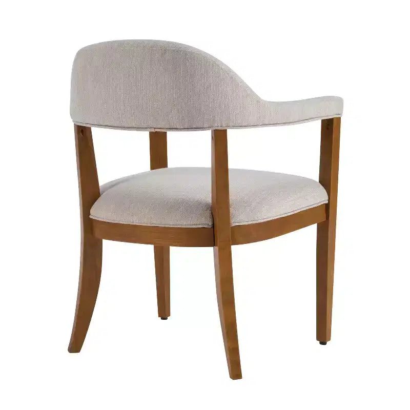 Christopher Knight Home Hoseok Moderne Esszimmerstühle aus Kautschukholz mit Armlehnen (2er-Set)