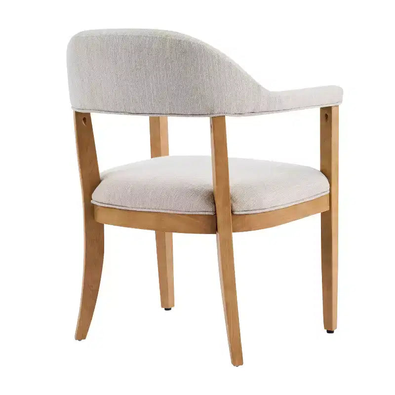 Christopher Knight Home Hoseok Moderne Esszimmerstühle aus Kautschukholz mit Armlehnen (2er-Set)