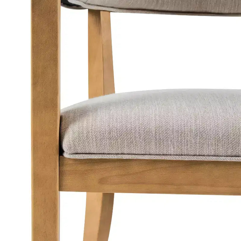 Christopher Knight Home Hoseok Moderne Esszimmerstühle aus Kautschukholz mit Armlehnen (2er-Set)