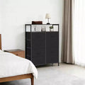 MAYEERTY 45.9-Inch 8-Drawer Fabric Dresser, Tall Storage Cabinet with Open Shelf for Bedroom Closet