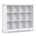 Stratford SOLID WOOD 48 inch x 57 inch Transitional 12 Cube Storage in White