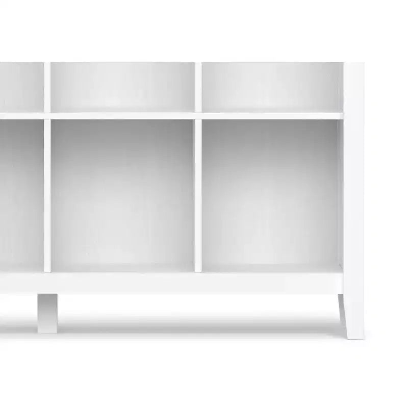 Stratford Massivholz 12-Würfel-Aufbewahrung, Übergangsdesign, 122 cm x 145 cm, Weiß
