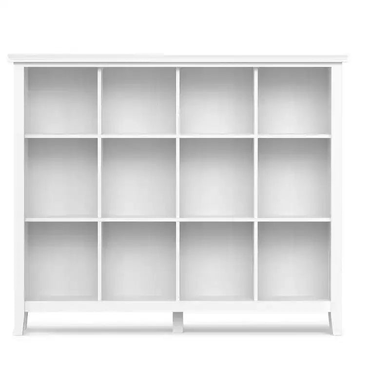 Stratford Massivholz 12-Würfel-Aufbewahrung, Übergangsdesign, 122 cm x 145 cm, Weiß