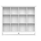Stratford Massivholz 12-Würfel-Aufbewahrung, Übergangsdesign, 122 cm x 145 cm, Weiß