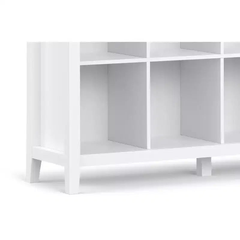 Stratford Massivholz 12-Würfel-Aufbewahrung, Übergangsdesign, 122 cm x 145 cm, Weiß