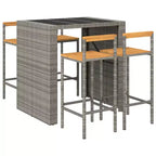 vidaXL Outdoor-Bartisch-Set aus Polyrattan