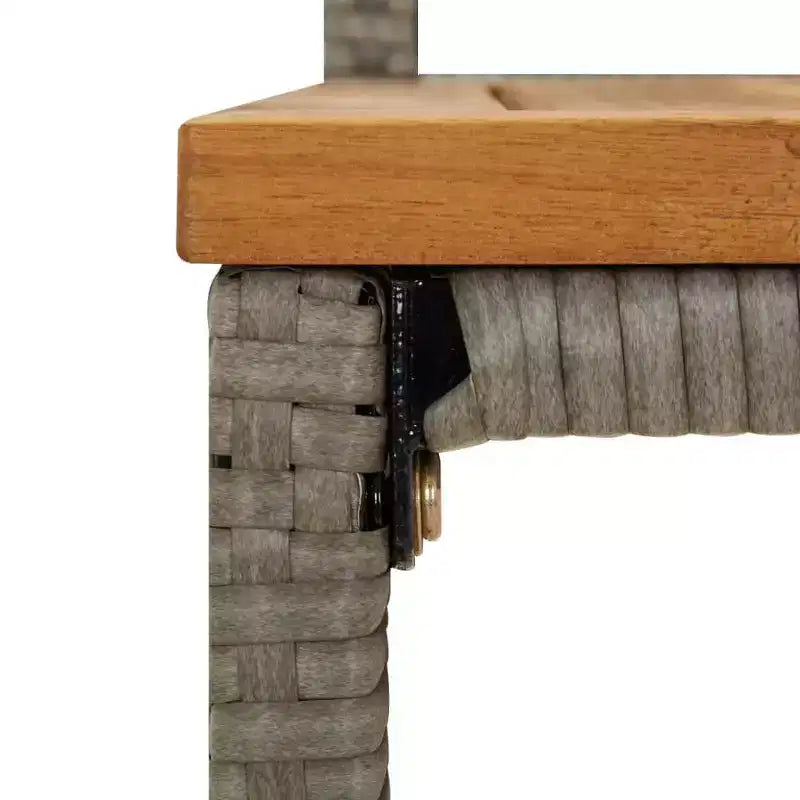 vidaXL Outdoor-Bartisch-Set aus Polyrattan