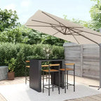 vidaXL Outdoor-Bartisch-Set aus Polyrattan