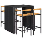 vidaXL Outdoor-Bartisch-Set aus Polyrattan