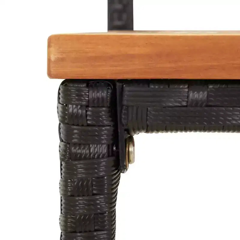 vidaXL Outdoor-Bartisch-Set aus Polyrattan