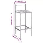 vidaXL Outdoor-Bartisch-Set aus Polyrattan