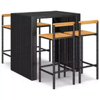 vidaXL Outdoor Bar Set Poly Rattan