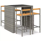vidaXL Outdoor-Bartisch-Set aus Polyrattan