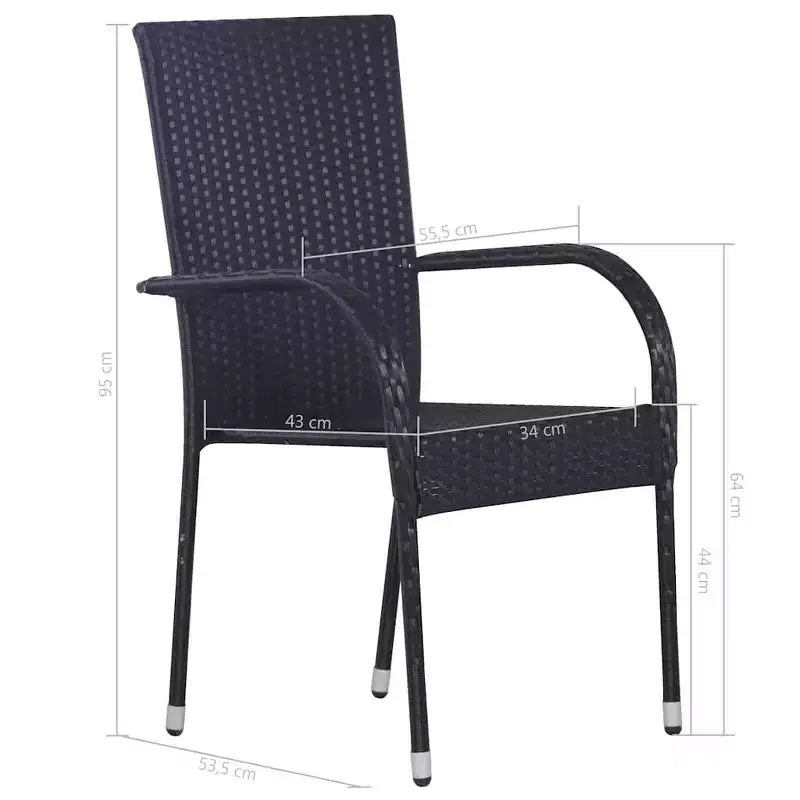 vidaXL Essgruppe Akazie Massivholz, PE Rattan, pulverbeschichteter Stahl