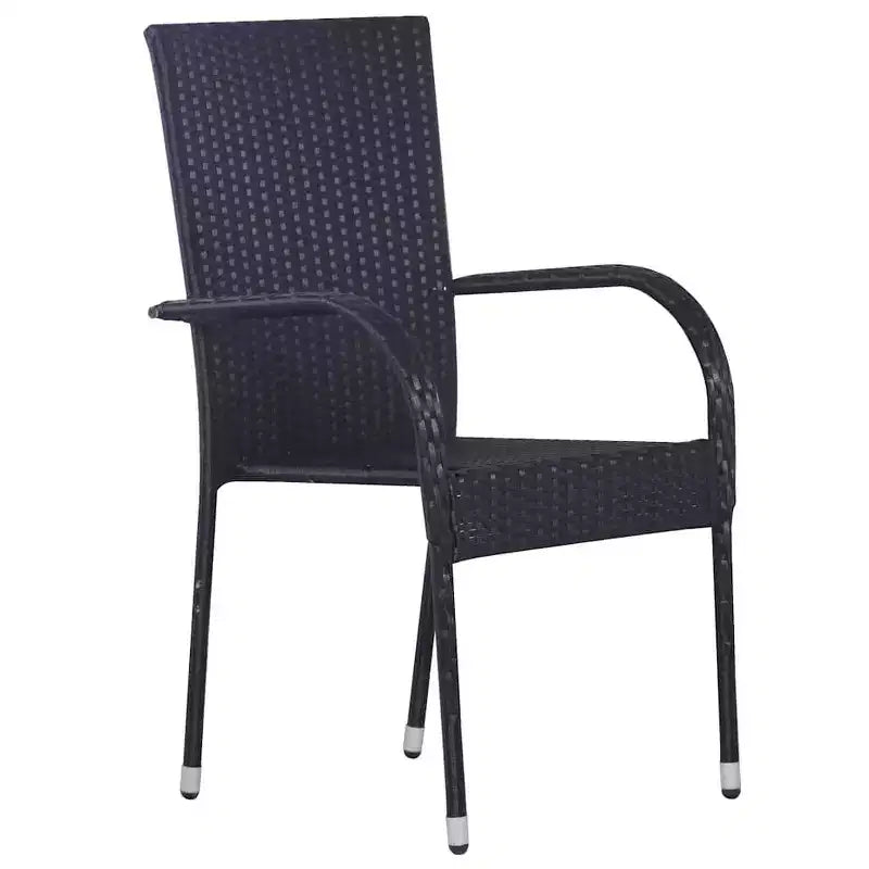 vidaXL Essgruppe Akazie Massivholz, PE Rattan, pulverbeschichteter Stahl