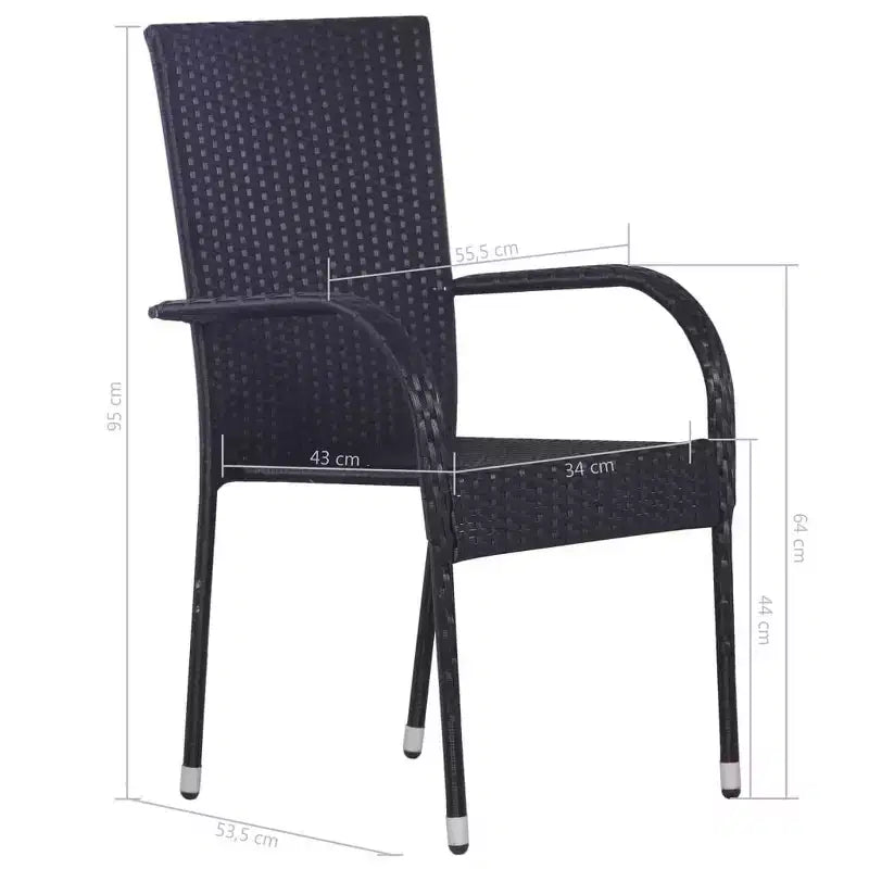 vidaXL Essgruppe Akazie Massivholz, PE Rattan, pulverbeschichteter Stahl