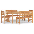 vidaXL Garden Dining Set Natural Wood Fine Sanded Teak Hardwood Standard
