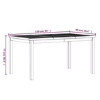 vidaXL Garten Essgruppe Teak Massivholz Feingeschliffen Natur Standard