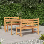 vidaXL Garten Essgruppe Teak Massivholz Feingeschliffen Natur Standard
