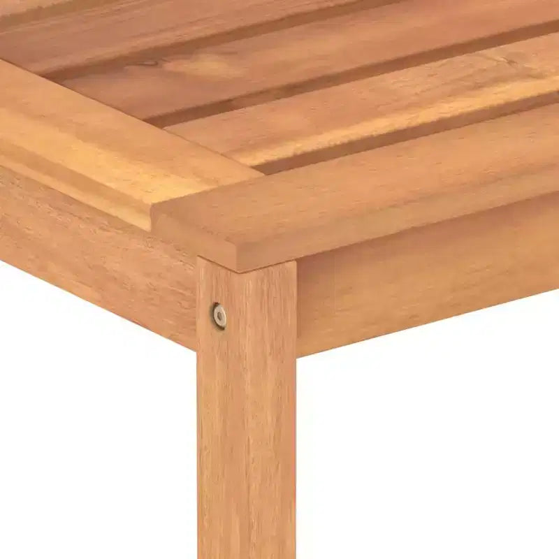 vidaXL Garten Essgruppe Teak Massivholz Feingeschliffen Natur Standard