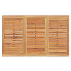 vidaXL Garten Essgruppe Teak Massivholz Feingeschliffen Natur Standard