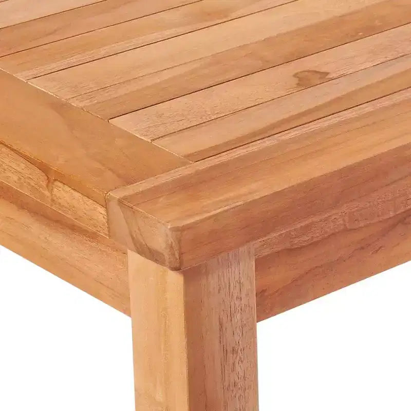 vidaXL Garten Essgruppe Teak Massivholz Feingeschliffen Natur Standard