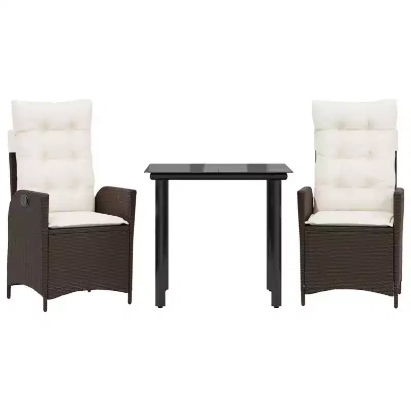 vidaXL Outdoor Dining Set in Poly Rattan