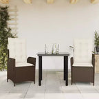 vidaXL Outdoor-Essgruppe aus Polyrattan