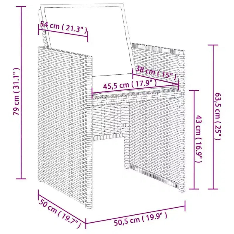 vidaXL Gartensitzgruppe 12-teilig,