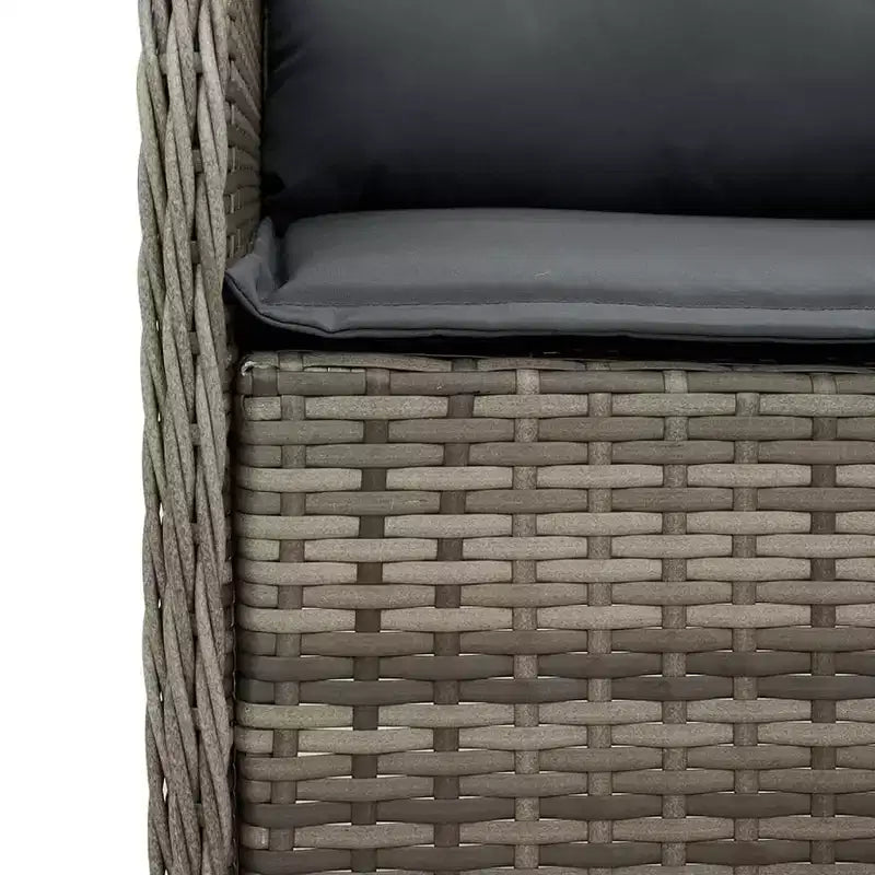 vidaXL Gartensitzgruppe mit Kissen Polyrattan
