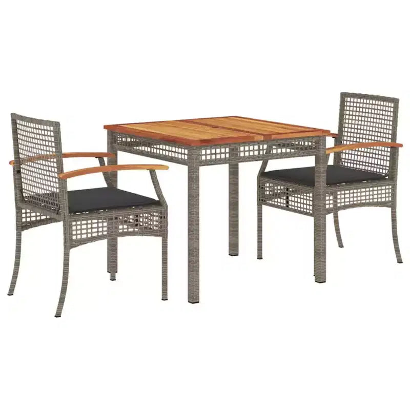 vidaXL Modern Garden Dining Set with Cushions