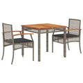 vidaXL Modern Garden Dining Set with Cushions