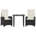 vidaXL Patio Dining Set in Poly Rattan with Cushions