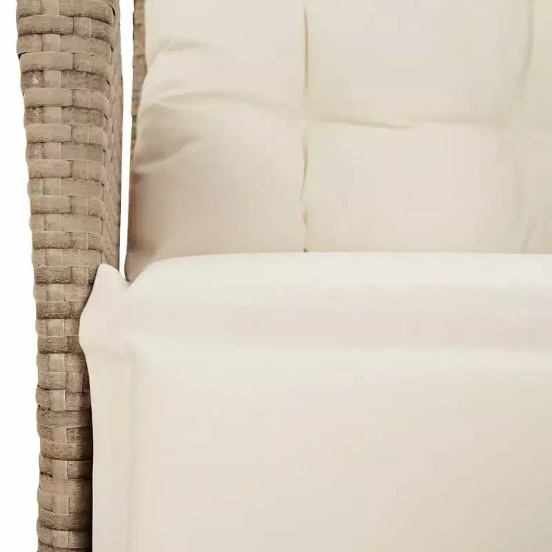vidaXL Essgruppe mit Kissen aus Polyrattan
