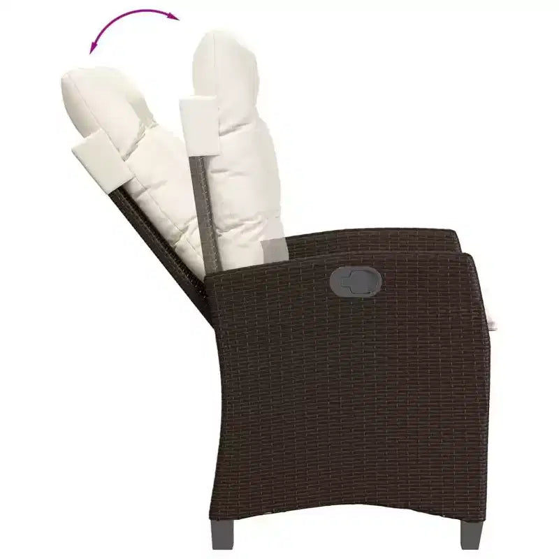 vidaXL Garten-Essgruppe mit Kissen - Polyrattan