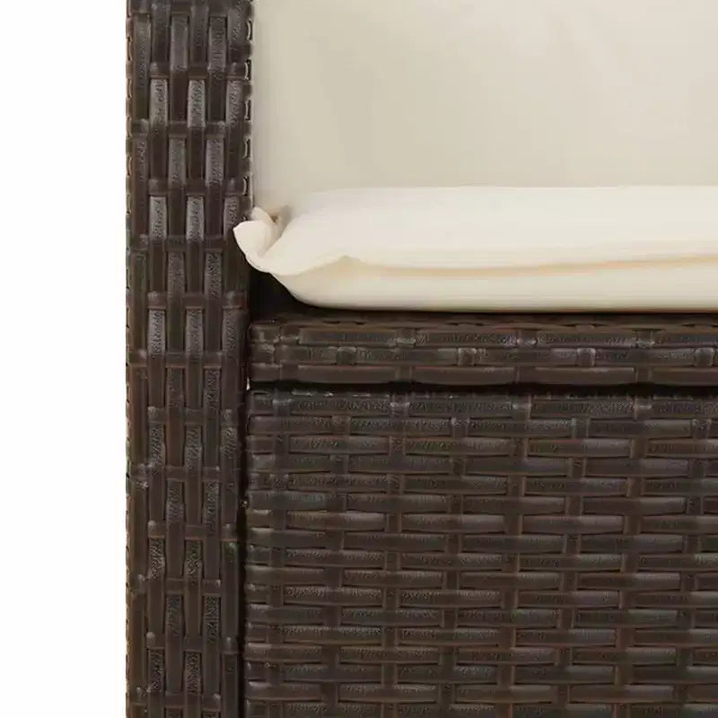 vidaXL Garten-Essgruppe mit Kissen - Polyrattan