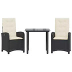 vidaXL Adjustable Garden Dining Set - Poly Rattan with Cushions