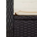 vidaXL Verstellbares Garten-Ess-Set - Polyrattan mit Kissen
