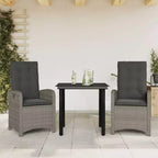 vidaXL Garten Essgruppe mit Kissen Polyrattan