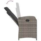vidaXL Garten Essgruppe mit Kissen Polyrattan
