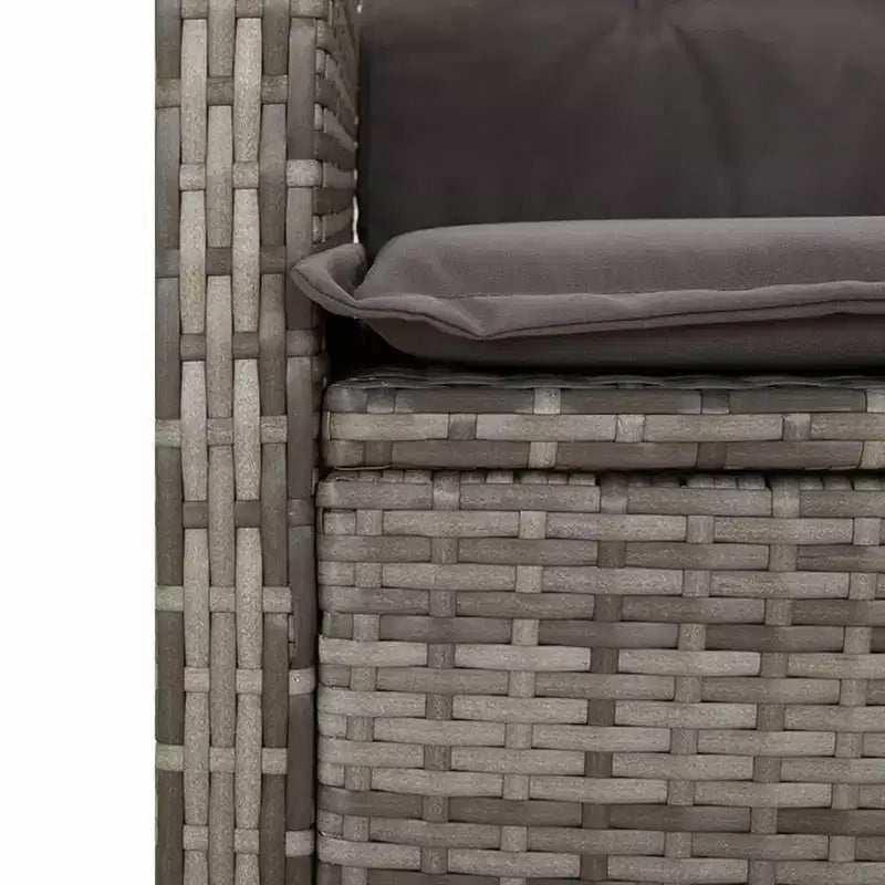 vidaXL Garten Essgruppe mit Kissen Polyrattan