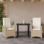 vidaXL Gartensitzgruppe mit Kissen aus Polyrattan