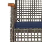 vidaXL Essgruppe für den Außenbereich, 6-teilig, PE Rattan, große abnehmbare Bezüge