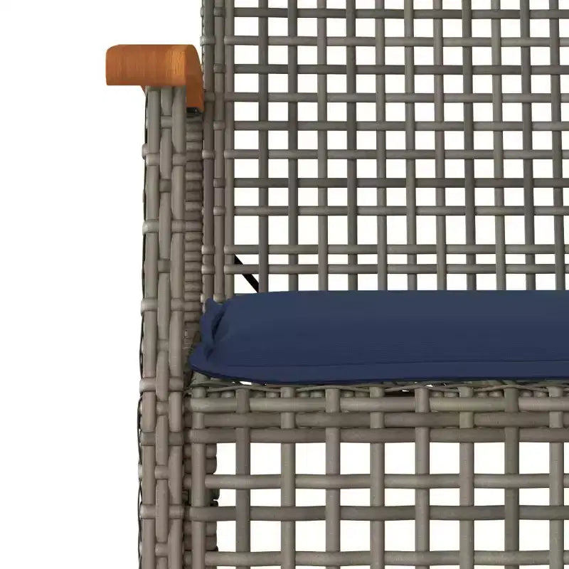 vidaXL Essgruppe für den Außenbereich, 6-teilig, PE Rattan, große abnehmbare Bezüge