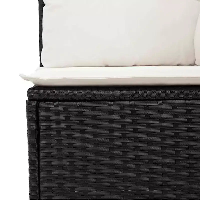 vidaXL Loungesofa-Set mit Kissen – und Polyrattan