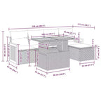 vidaXL Loungesofa-Set mit Kissen – und Polyrattan