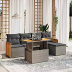 vidaXL Loungesofa-Set mit Kissen – und Polyrattan